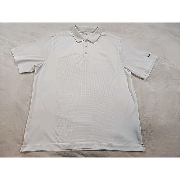 Nike Dri Fit Golf Polo Shirt Adult XL White Mens - Picture 1 of 11